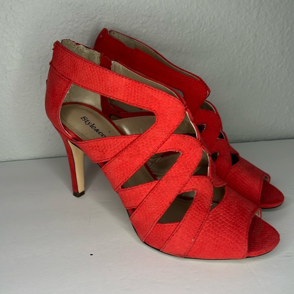 Style & Co. Orange Sandals/Heels Size 6.5.